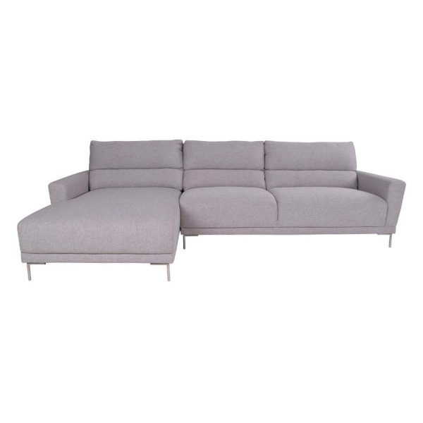 Ascoli Lounge Sofa i lysegrå - venstrevendt 277x165/99xH86 cm