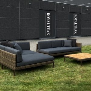 Royal Teak Sistema Lounge Sofa - Lava Weave