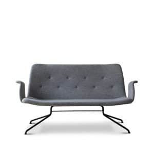 Bent Hansen | Primum sofa, Design Stof - Hallingdal 116, Stelfarve Børstet rustfrit stål