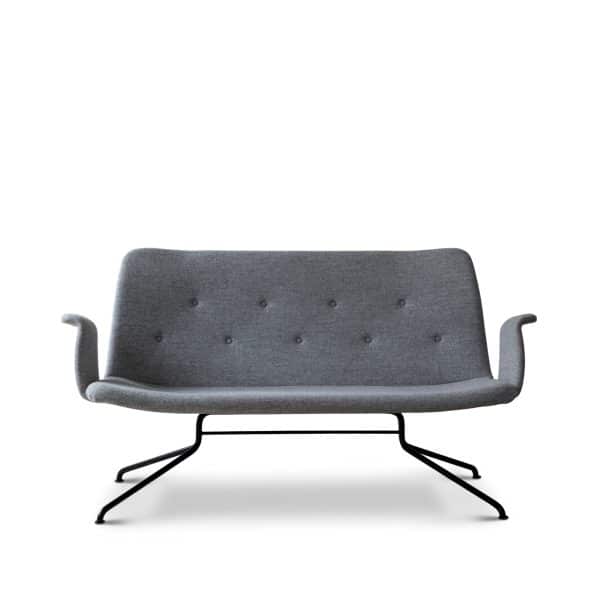 Bent Hansen | Primum sofa, Design Stof - Hallingdal 116, Stelfarve Sort pulverlakert stål