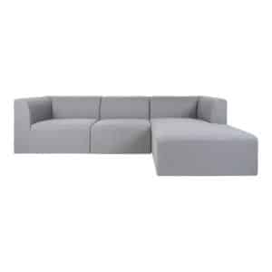 Sofa i lysegrå - højrevendt 160/90x272xH67 cm HN1001 - 1301086