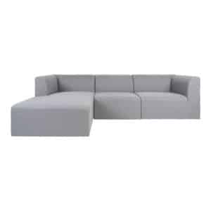 Sofa i lysegrå - venstrevendt 160/90x272xH67 cm HN1001 - 1301088