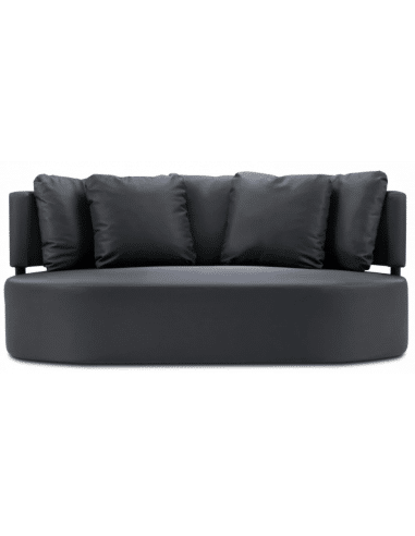 Barts udendørs loungesofa i vandafvisende polyester B190 x D102 cm - Mørkegrå