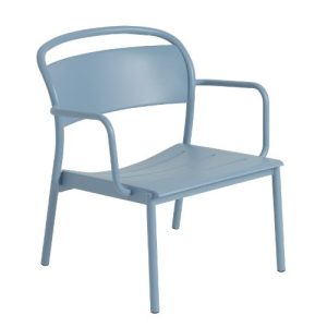 Muuto Linear Steel Lounge Armchair - Pale Blue