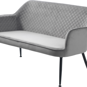 Berrie, Lounge sofa, grå, fløjl, metalben