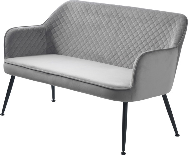 Berrie, Lounge sofa, grå, fløjl, metalben