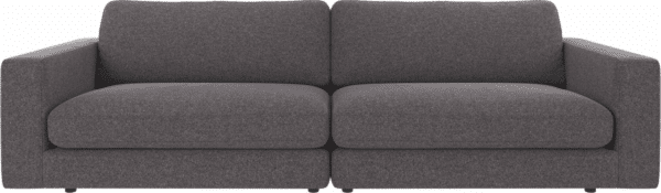 3-personers sofa Rowico Duncan i mørkegråt Brenda-stof 258 cm nordisk design