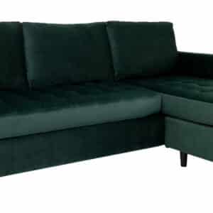 Milano Lounge sofa mørkegrøn velour