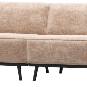 4-personers sofa WOOOD Statement - velour-chenille natur, rummelig lounge B372xD93xH77 cm